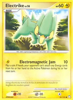 Electrike card from Mysterious Treasures, number 81/123
