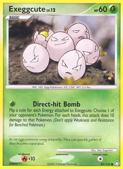 Exeggcute card from Mysterious Treasures, number 82/123