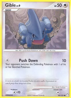 Gible card from Mysterious Treasures, number 85/123
