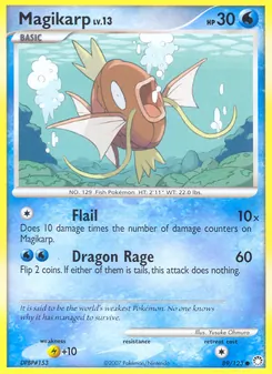 Magikarp card from Mysterious Treasures, number 89/123