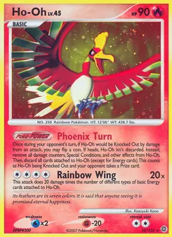 Ho-Oh card from Secret Wonders, number 10/132
