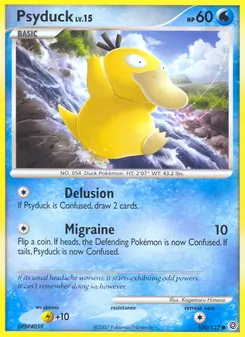 Psyduck card from Secret Wonders, number 100/132