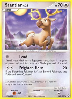 Stantler card from Secret Wonders, number 113/132