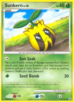 Sunkern card from Secret Wonders, number 114/132