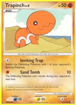 Trapinch card from Secret Wonders, number 115/132