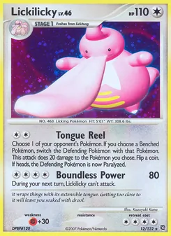 Lickilicky card from Secret Wonders, number 12/132