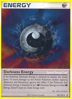 Darkness Energy card from Secret Wonders, number 129/132