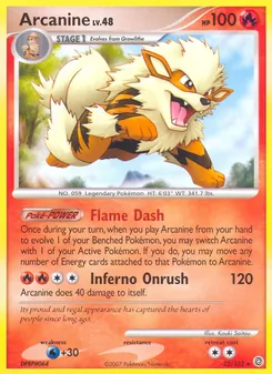 Arcanine card from Secret Wonders, number 22/132