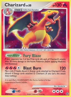 Charizard card from Secret Wonders, number 3/132
