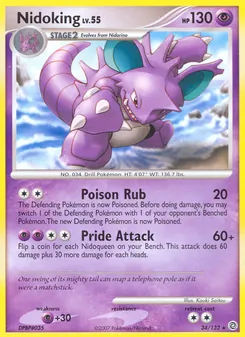 Nidoking card from Secret Wonders, number 34/132