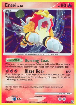 Entei card from Secret Wonders, number 4/132