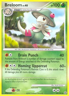 Breloom card from Secret Wonders, number 45/132