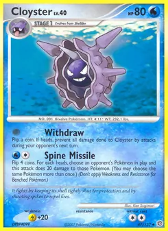 Cloyster card from Secret Wonders, number 47/132