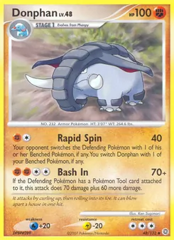 Donphan card from Secret Wonders, number 48/132