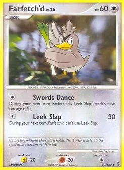 Farfetch'd card from Secret Wonders, number 49/132