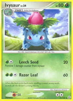 Ivysaur card from Secret Wonders, number 51/132