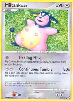 Miltank card from Secret Wonders, number 55/132