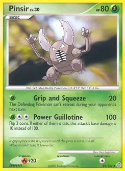 Pinsir card from Secret Wonders, number 59/132