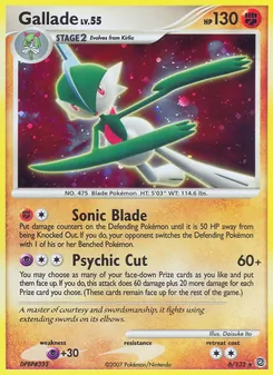 Gallade card from Secret Wonders, number 6/132