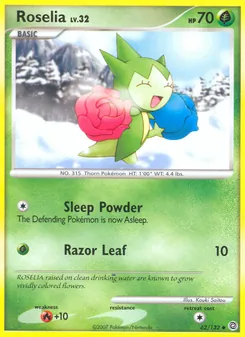 Roselia card from Secret Wonders, number 62/132