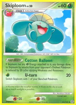 Skiploom card from Secret Wonders, number 65/132
