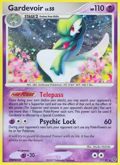Gardevoir card from Secret Wonders, number 7/132