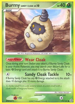 Burmy Sandy Cloak card from Secret Wonders, number 79/132