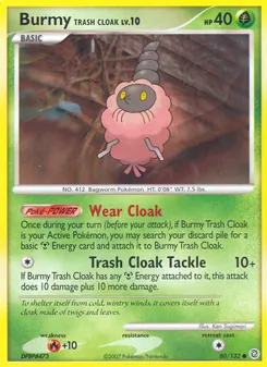 Burmy Trash Cloak card from Secret Wonders, number 80/132