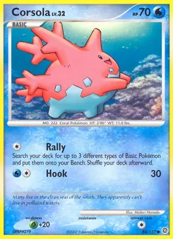 Corsola card from Secret Wonders, number 84/132