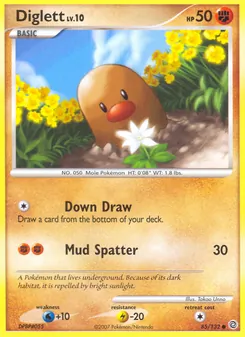 Diglett card from Secret Wonders, number 85/132