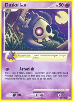 Duskull card from Secret Wonders, number 86/132