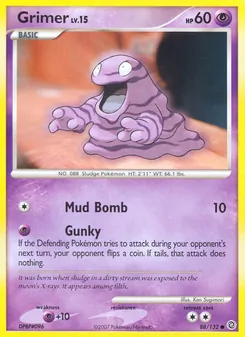 Grimer card from Secret Wonders, number 88/132
