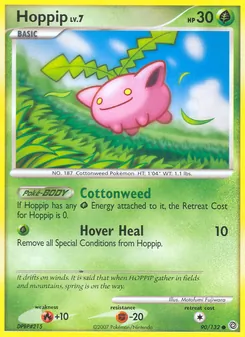 Hoppip card from Secret Wonders, number 90/132
