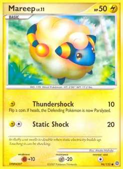 Mareep card from Secret Wonders, number 94/132