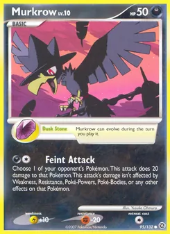 Murkrow card from Secret Wonders, number 95/132