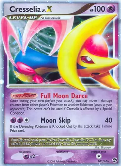 Cresselia card from Great Encounters, number 103/106