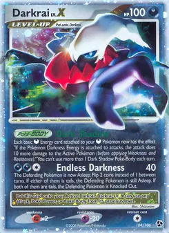 Darkrai card from Great Encounters, number 104/106
