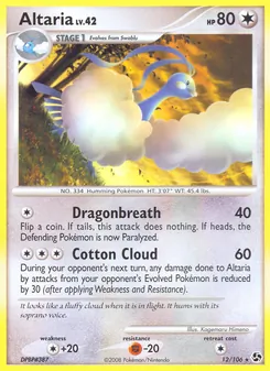 Altaria card from Great Encounters, number 12/106