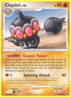 Claydol card from Great Encounters, number 15/106