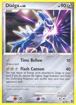 Dialga card from Great Encounters, number 16/106