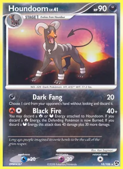 Houndoom card from Great Encounters, number 18/106