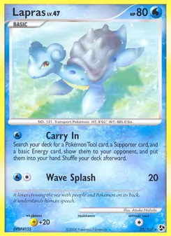 Lapras card from Great Encounters, number 21/106