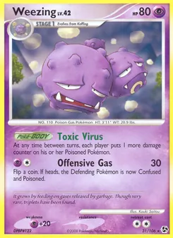 Weezing card from Great Encounters, number 31/106