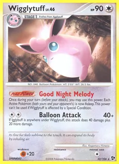 Wigglytuff card from Great Encounters, number 32/106