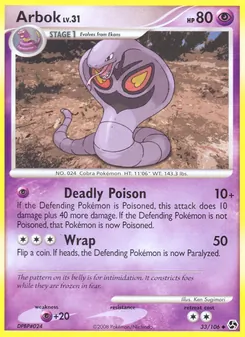 Arbok card from Great Encounters, number 33/106