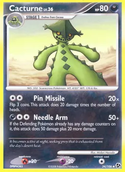 Cacturne card from Great Encounters, number 34/106