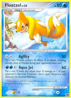 Floatzel card from Great Encounters, number 37/106