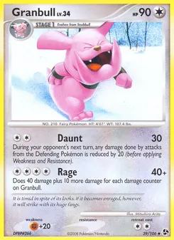 Granbull card from Great Encounters, number 39/106