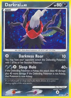 Darkrai card from Great Encounters, number 4/106