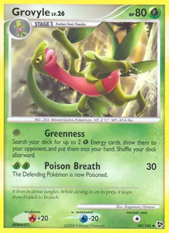 Grovyle card from Great Encounters, number 40/106